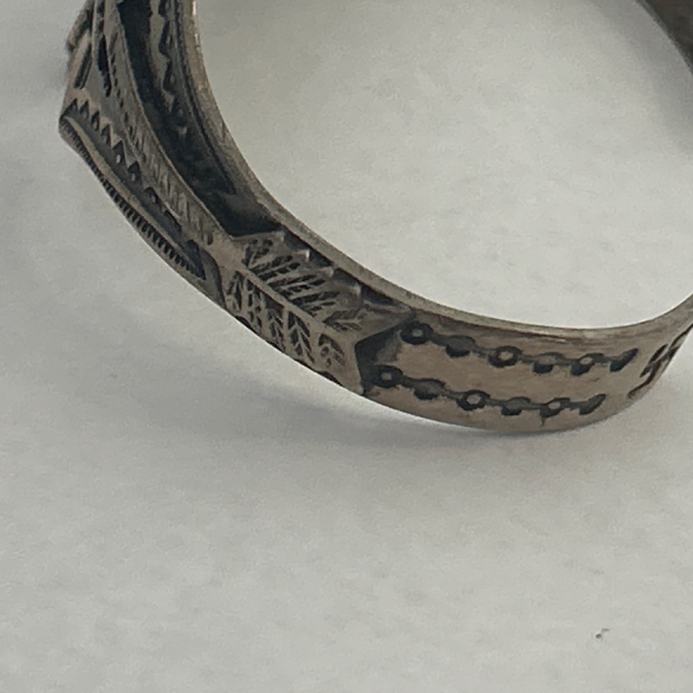 vintage Fred Harvey Thunderbird whirling log Sterling cuff - Picture 3 of 5